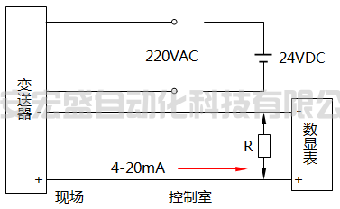 四線制變送器接線示意圖 四線制變送器接線示意圖